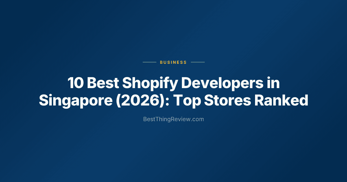 10 Best Shopify Developers in Singapore (2026): Top Stores Ranked